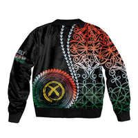 Proudly Ni-Van Sandroing Inspired Sleeve Zip Bomber Jacket Penama Classic Style LT7 - Polynesian Pride