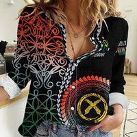 Proudly Ni-Van Sandroing Inspired Women Casual Shirt Penama Classic Style LT7 Female Colorful - Polynesian Pride