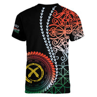 Proudly Ni-Van Sandroing Inspired Women V-Neck T-Shirt Penama Classic Style LT7 - Polynesian Pride