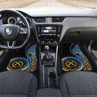 Proudly Ni-Van Sandroing Inspired Car Mats Sanma Classic Style LT7 Set 2pcs - Front Colorful - Polynesian Pride