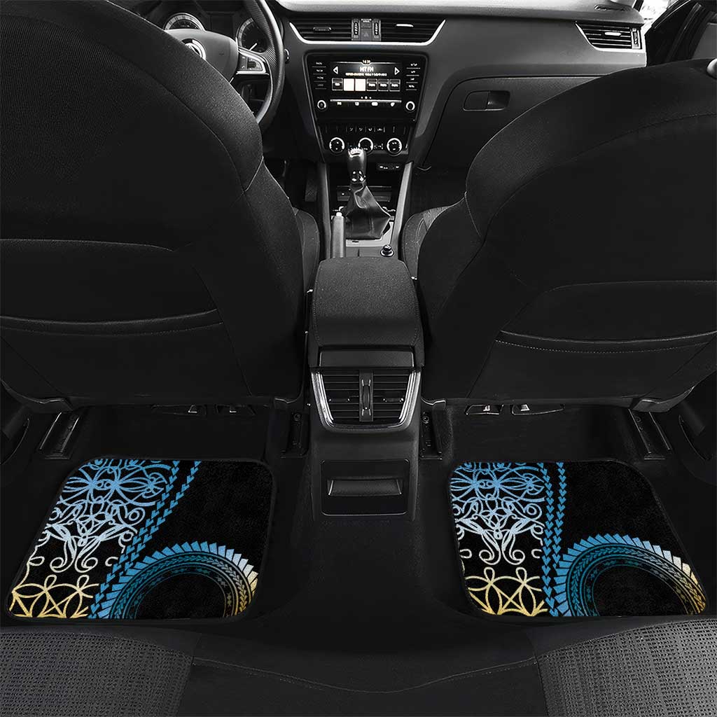 Proudly Ni-Van Sandroing Inspired Car Mats Sanma Classic Style LT7 Set 2pcs - Back Colorful - Polynesian Pride