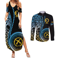 Proudly Ni-Van Sandroing Inspired Couples Matching Summer Maxi Dress and Long Sleeve Button Shirt Sanma Classic Style