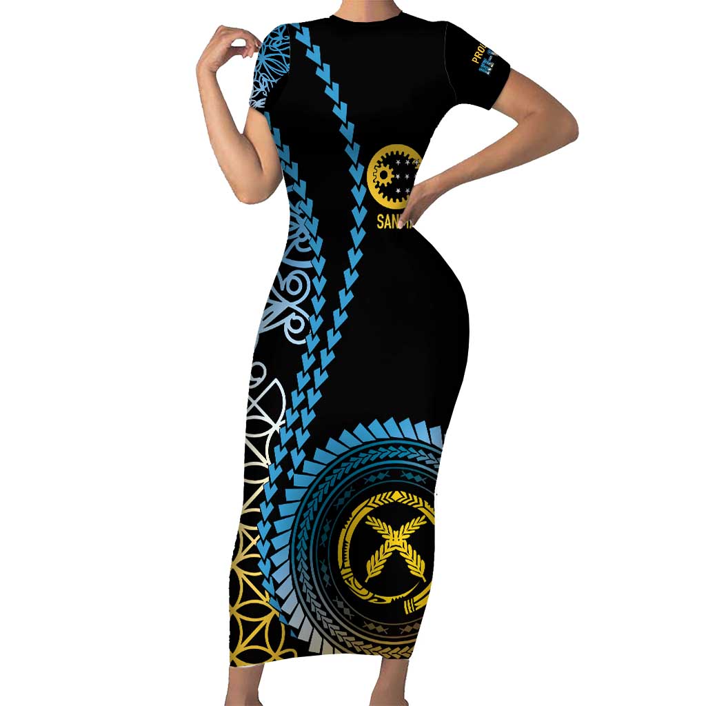 Proudly Ni-Van Sandroing Inspired Family Matching Short Sleeve Bodycon Dress and Hawaiian Shirt Sanma Classic Style