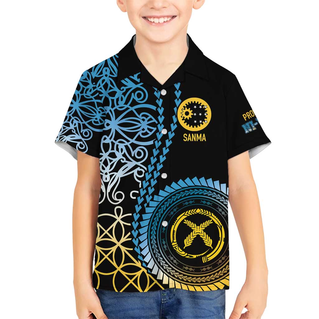 Proudly Ni-Van Sandroing Inspired Family Matching Summer Maxi Dress and Hawaiian Shirt Sanma Classic Style LT7 Son's Shirt Colorful - Polynesian Pride