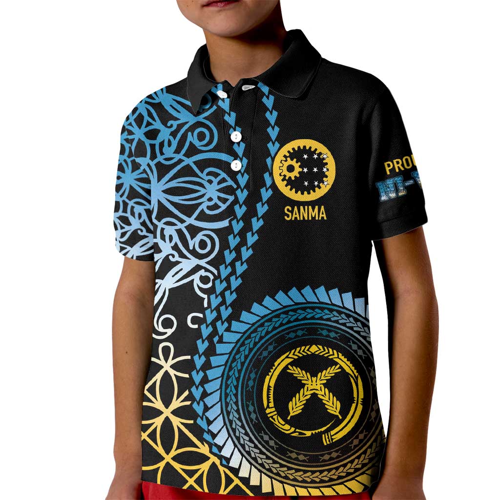 Proudly Ni-Van Sandroing Inspired Kid Polo Shirt Sanma Classic Style LT7 Kid Colorful - Polynesian Pride