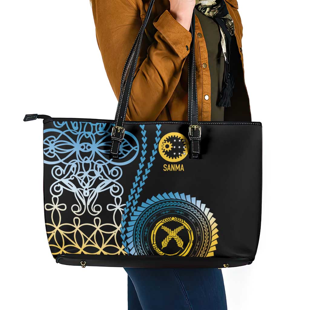 Proudly Ni-Van Sandroing Inspired Leather Tote Bag Sanma Classic Style LT7 - Polynesian Pride