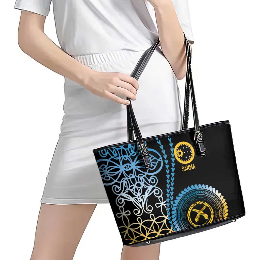 Proudly Ni-Van Sandroing Inspired Leather Tote Bag Sanma Classic Style LT7 - Polynesian Pride
