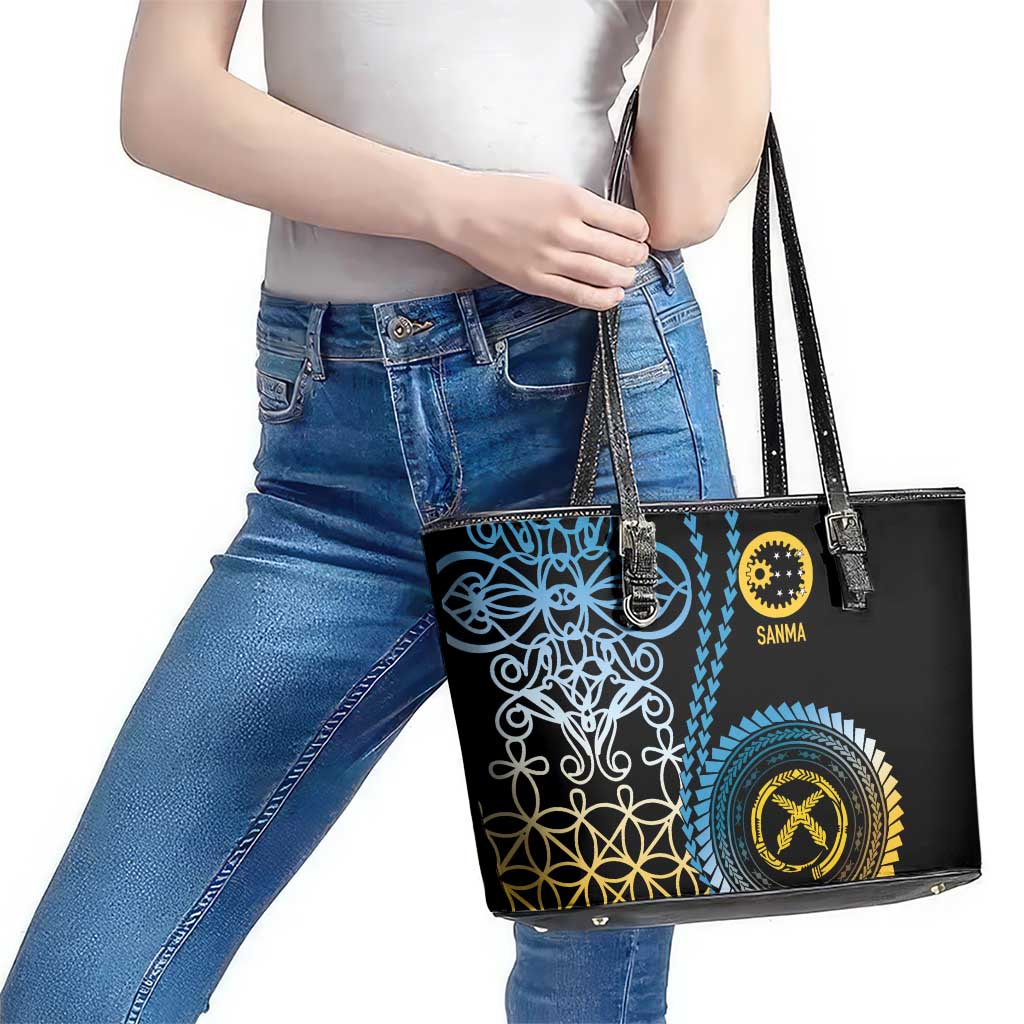 Proudly Ni-Van Sandroing Inspired Leather Tote Bag Sanma Classic Style LT7 - Polynesian Pride