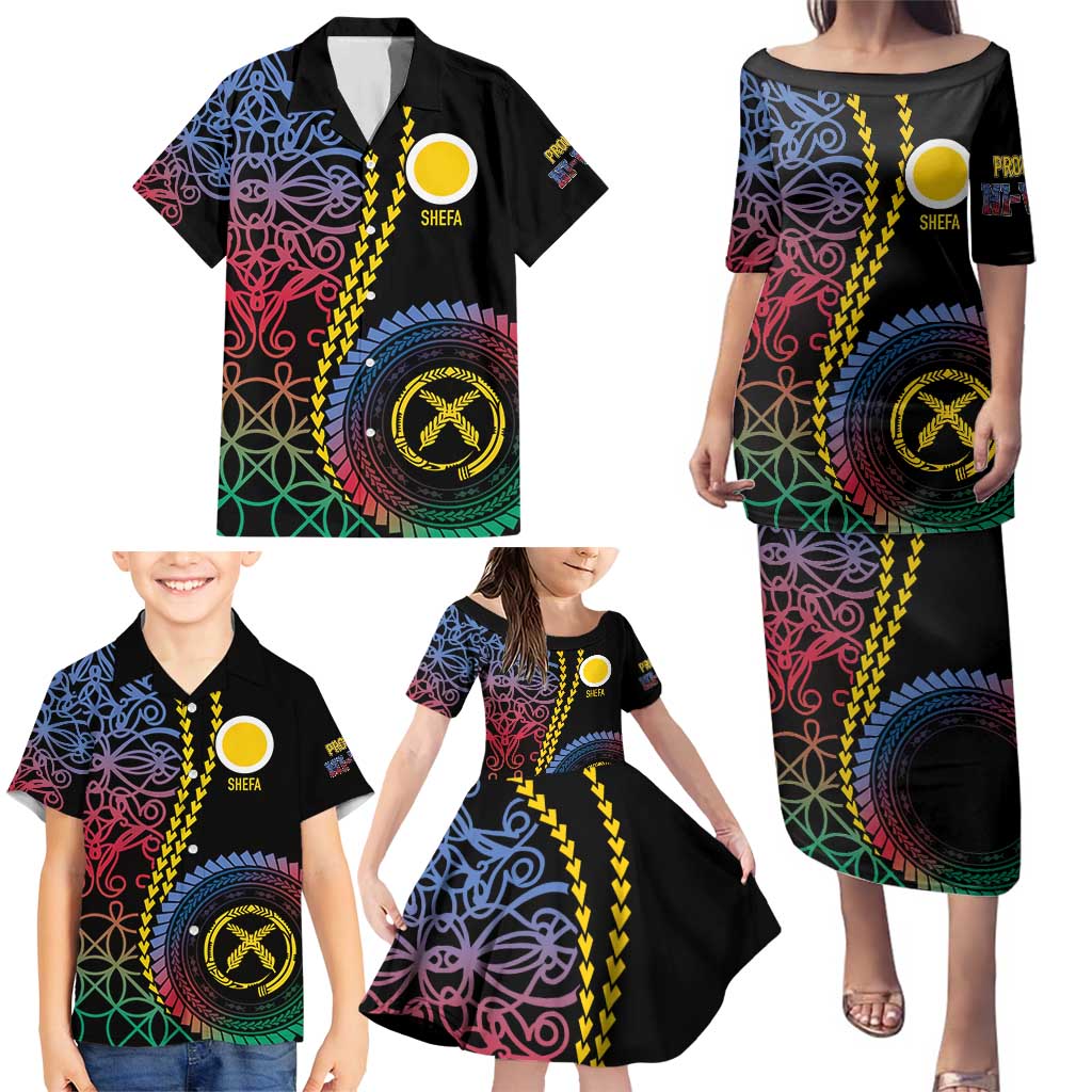 Proudly Ni-Van Sandroing Inspired Family Matching Puletasi and Hawaiian Shirt Shefa Classic Style LT7 - Polynesian Pride