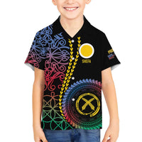 Proudly Ni-Van Sandroing Inspired Family Matching Puletasi and Hawaiian Shirt Shefa Classic Style LT7 Son's Shirt Colorful - Polynesian Pride