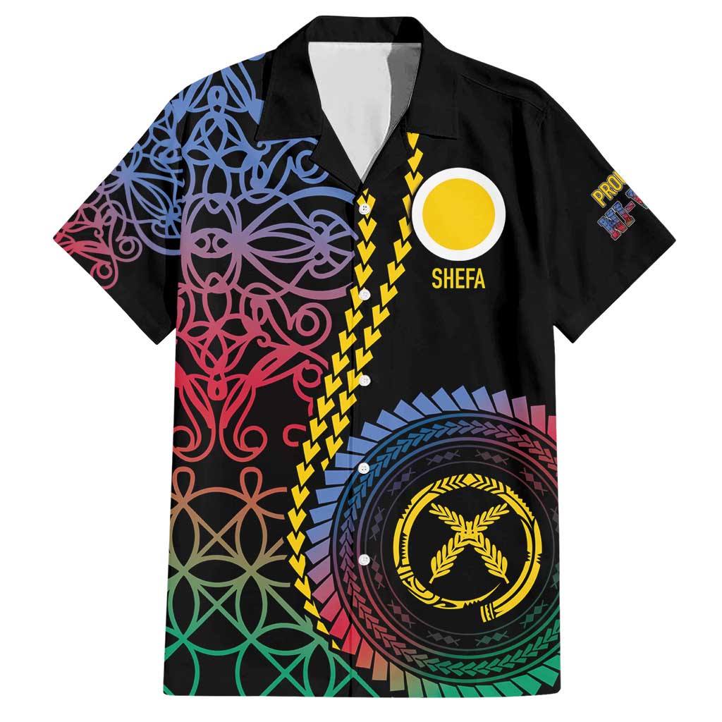 Proudly Ni-Van Sandroing Inspired Family Matching Short Sleeve Bodycon Dress and Hawaiian Shirt Shefa Classic Style LT7 Dad's Shirt - Short Sleeve Colorful - Polynesian Pride