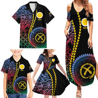 Proudly Ni-Van Sandroing Inspired Family Matching Summer Maxi Dress and Hawaiian Shirt Shefa Classic Style LT7 - Polynesian Pride