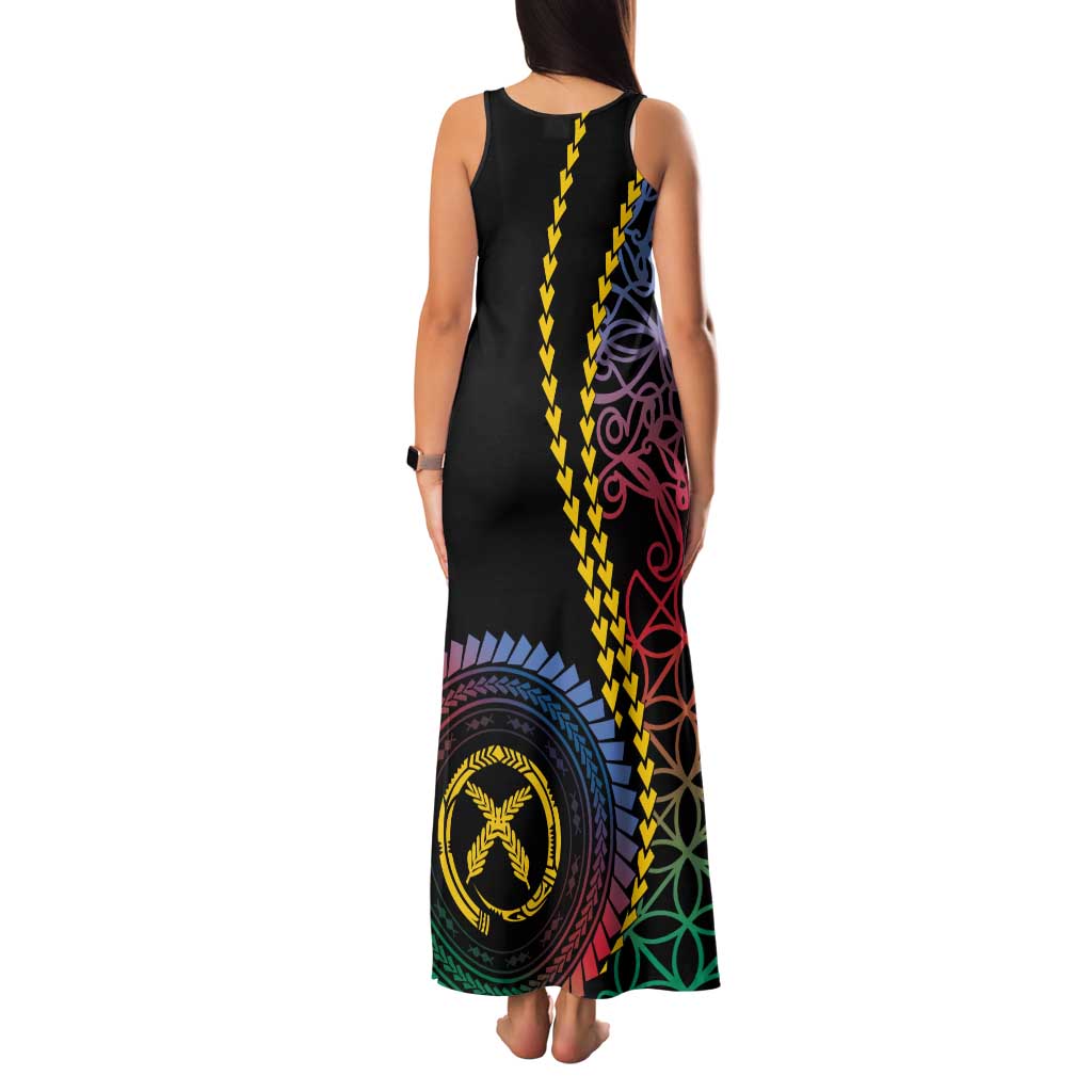 Proudly Ni-Van Sandroing Inspired Family Matching Tank Maxi Dress and Hawaiian Shirt Shefa Classic Style LT7 - Polynesian Pride