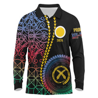 Proudly Ni-Van Sandroing Inspired Long Sleeve Polo Shirt Shefa Classic Style LT7 Colorful - Polynesian Pride