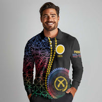 Proudly Ni-Van Sandroing Inspired Long Sleeve Polo Shirt Shefa Classic Style LT7 - Polynesian Pride