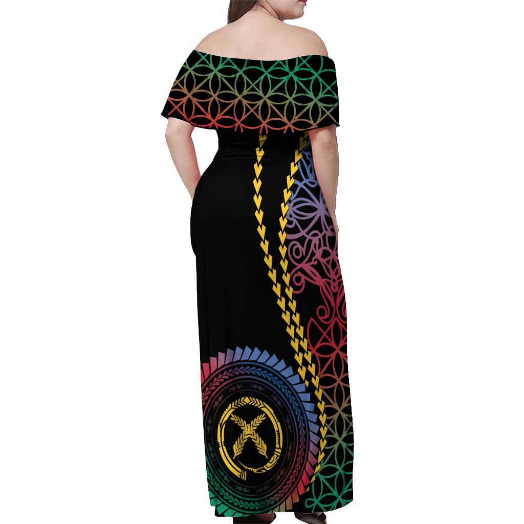 Proudly Ni-Van Sandroing Inspired Off Shoulder Maxi Dress Shefa Classic Style