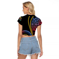 Proudly Ni-Van Sandroing Inspired Raglan Cropped T Shirt Shefa Classic Style LT7 - Polynesian Pride