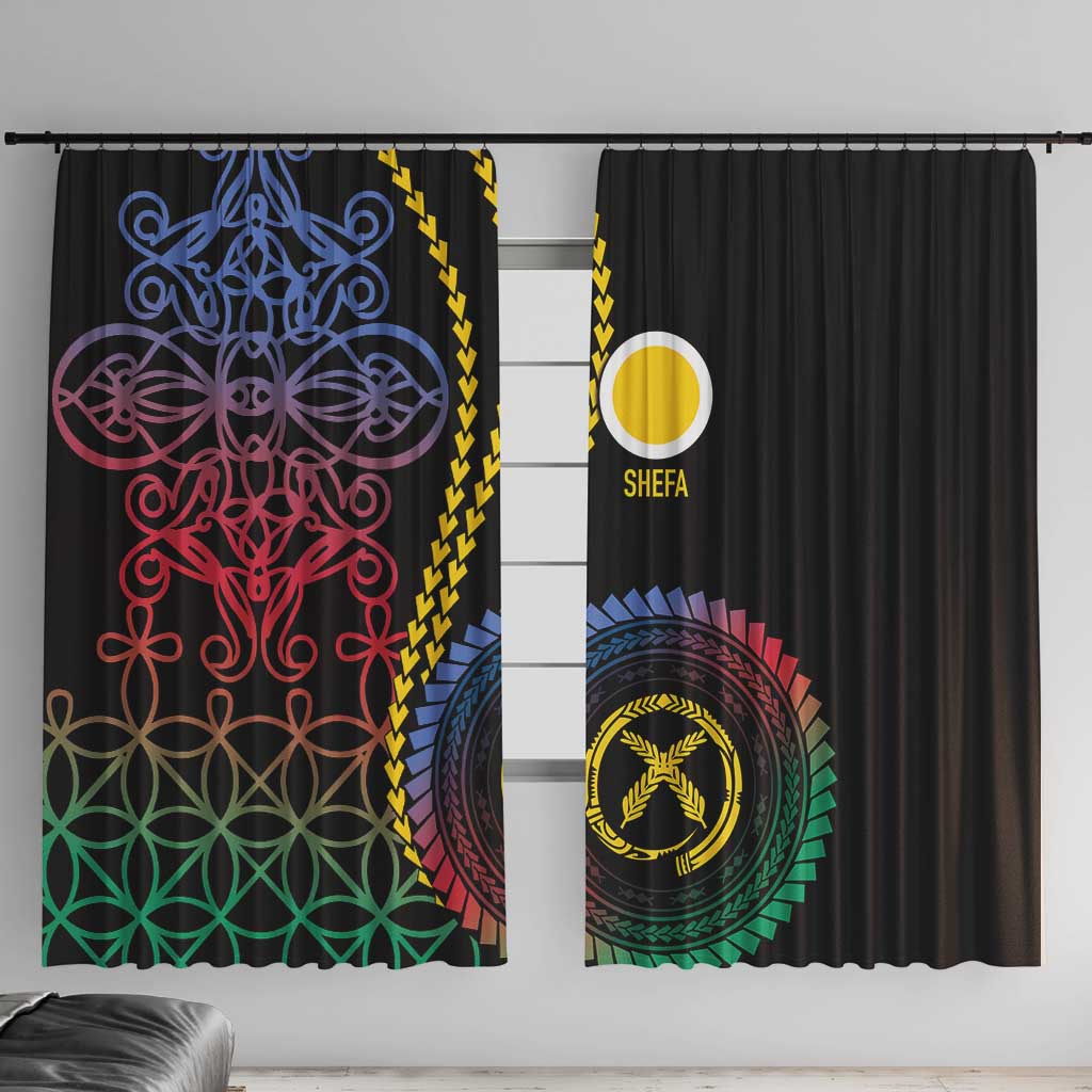 Proudly Ni-Van Sandroing Inspired Window Curtain Shefa Classic Style LT7 With Hooks Colorful - Polynesian Pride