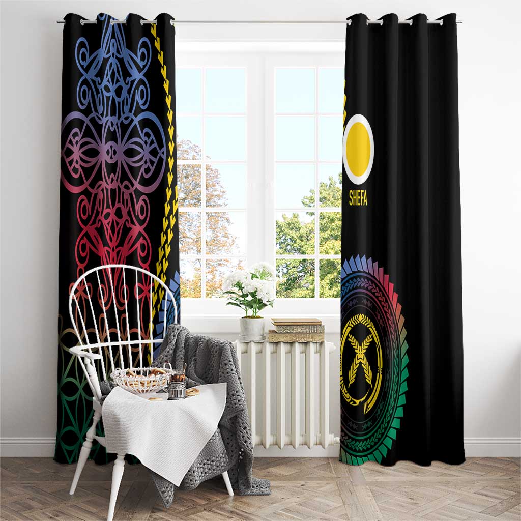 Proudly Ni-Van Sandroing Inspired Window Curtain Shefa Classic Style LT7 - Polynesian Pride
