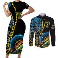 Proudly Ni-Van Sandroing Inspired Couples Matching Short Sleeve Bodycon Dress and Long Sleeve Button Shirt Torba Classic Style
