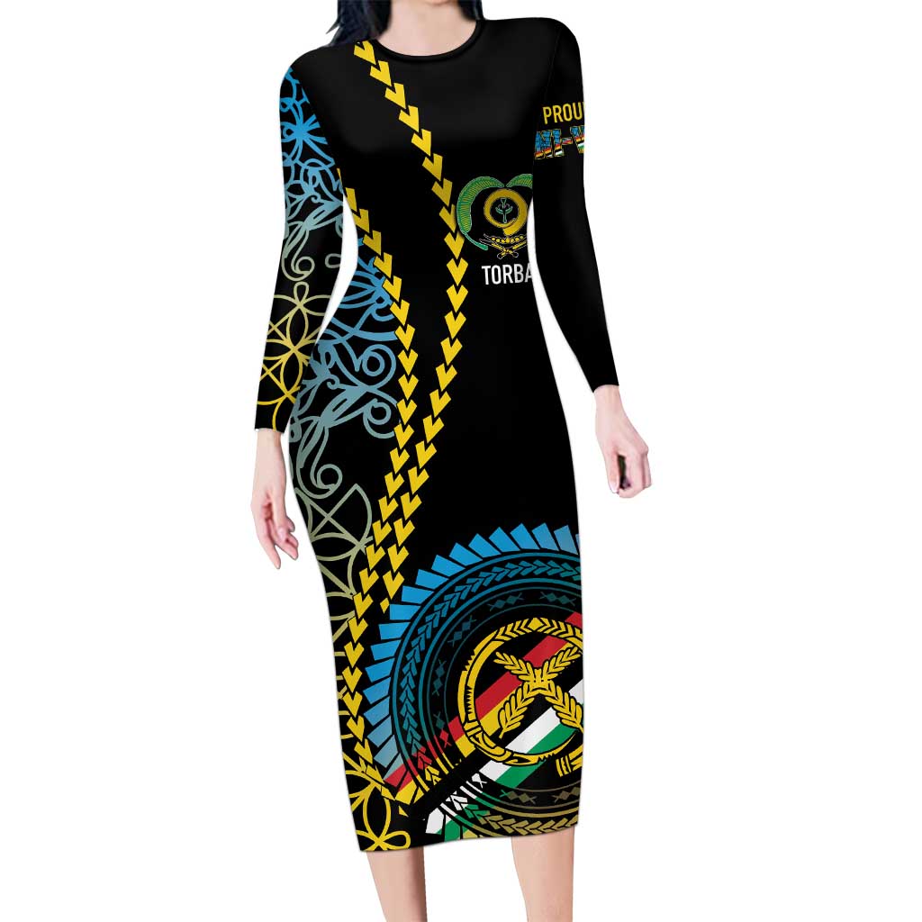 Proudly Ni-Van Sandroing Inspired Family Matching Long Sleeve Bodycon Dress and Hawaiian Shirt Torba Classic Style LT7 Mom's Dress Colorful - Polynesian Pride