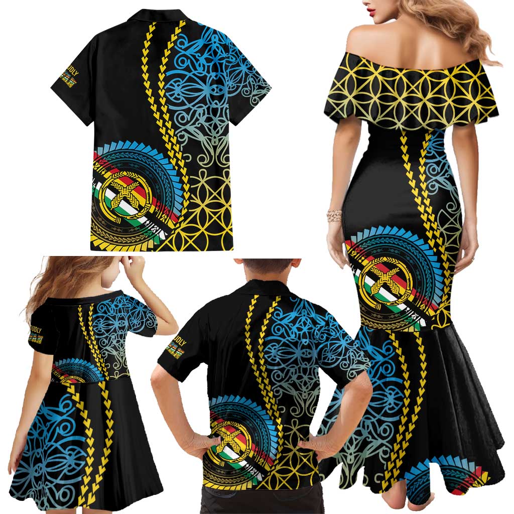Proudly Ni-Van Sandroing Inspired Family Matching Mermaid Dress and Hawaiian Shirt Torba Classic Style LT7 - Polynesian Pride