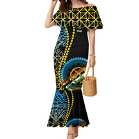 Proudly Ni-Van Sandroing Inspired Family Matching Mermaid Dress and Hawaiian Shirt Torba Classic Style LT7 Mom's Dress Colorful - Polynesian Pride