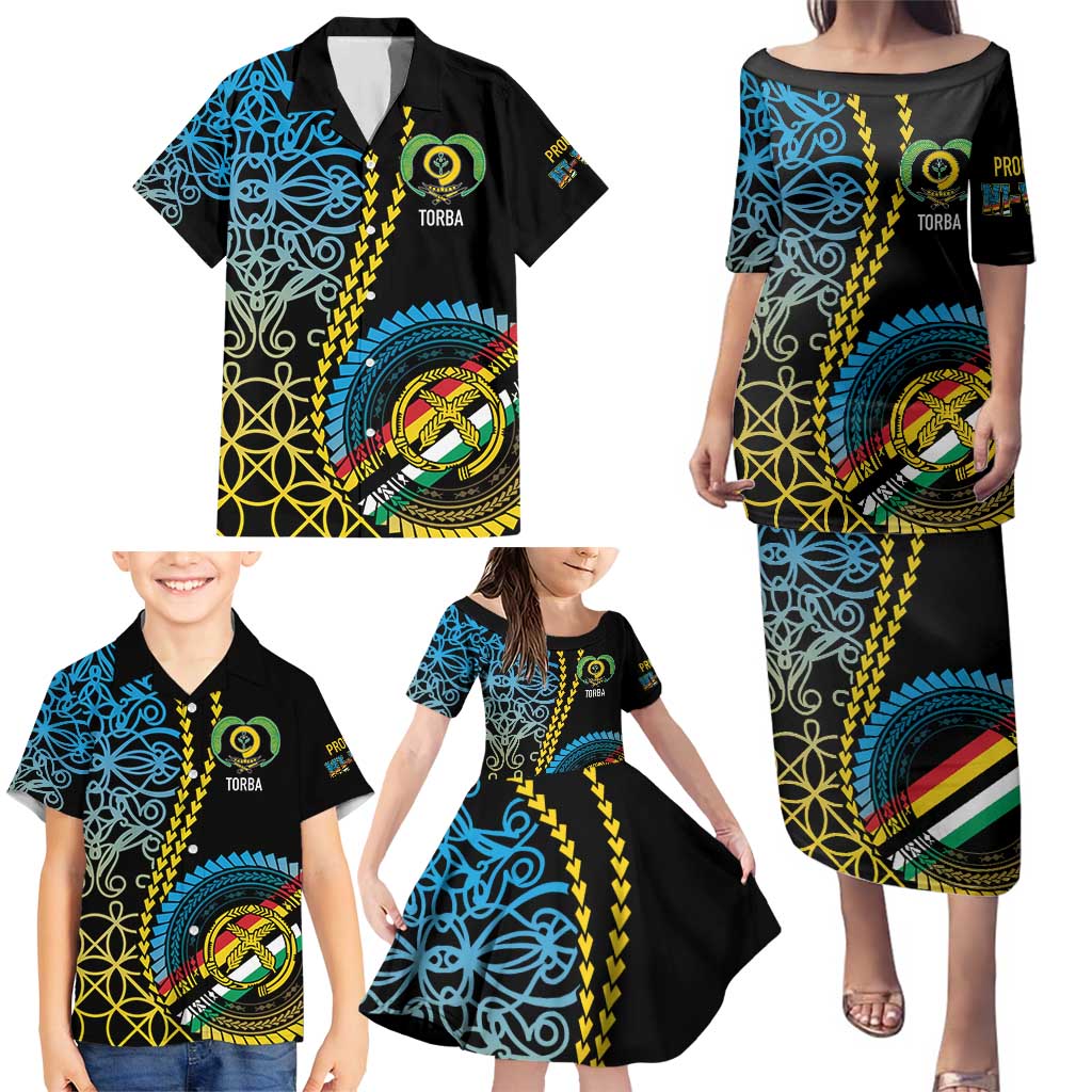 Proudly Ni-Van Sandroing Inspired Family Matching Puletasi and Hawaiian Shirt Torba Classic Style LT7 - Polynesian Pride