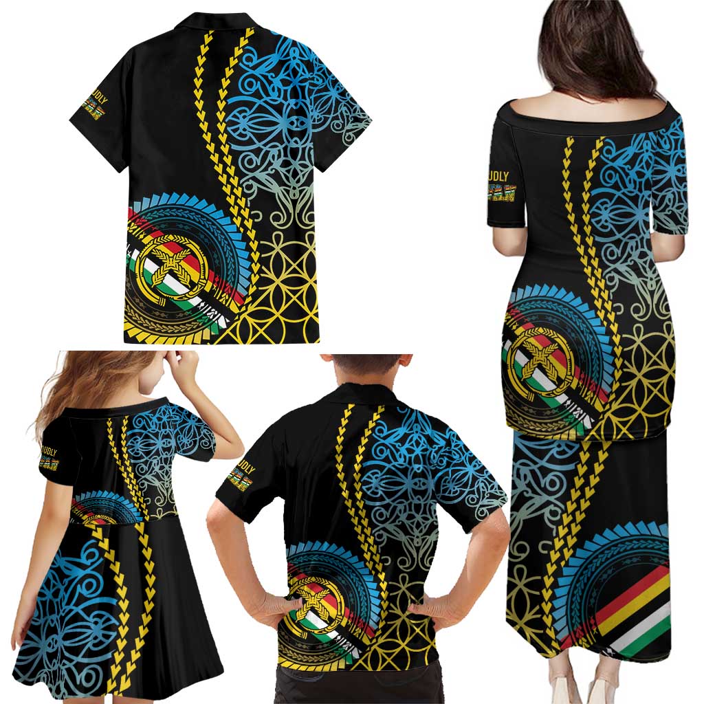 Proudly Ni-Van Sandroing Inspired Family Matching Puletasi and Hawaiian Shirt Torba Classic Style LT7 - Polynesian Pride