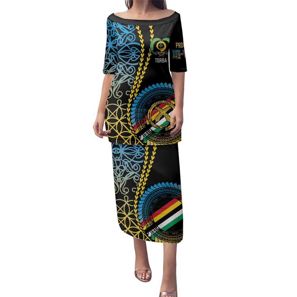 Proudly Ni-Van Sandroing Inspired Family Matching Puletasi and Hawaiian Shirt Torba Classic Style LT7 Mom's Dress Colorful - Polynesian Pride
