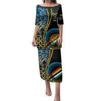Proudly Ni-Van Sandroing Inspired Family Matching Puletasi and Hawaiian Shirt Torba Classic Style LT7 Mom's Dress Colorful - Polynesian Pride