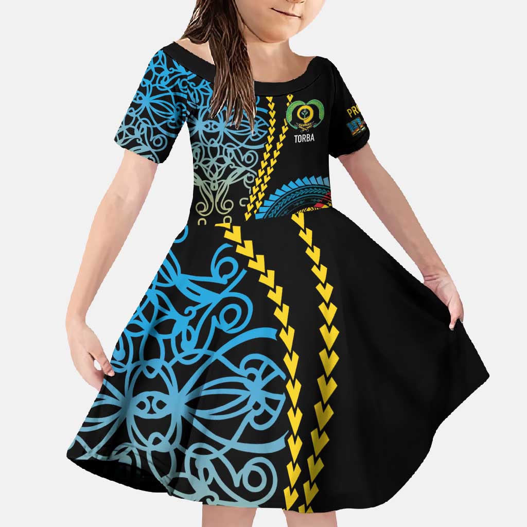 Proudly Ni-Van Sandroing Inspired Family Matching Summer Maxi Dress and Hawaiian Shirt Torba Classic Style LT7 Daughter's Dress Colorful - Polynesian Pride