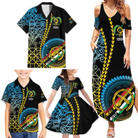 Proudly Ni-Van Sandroing Inspired Family Matching Summer Maxi Dress and Hawaiian Shirt Torba Classic Style LT7 - Polynesian Pride