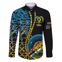 Proudly Ni-Van Sandroing Inspired Family Matching Tank Maxi Dress and Hawaiian Shirt Torba Classic Style LT7 Dad's Shirt - Long Sleeve Colorful - Polynesian Pride