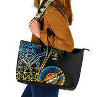 Proudly Ni-Van Sandroing Inspired Leather Tote Bag Torba Classic Style LT7 Colorful - Polynesian Pride