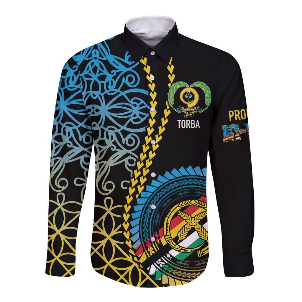 Proudly Ni-Van Sandroing Inspired Long Sleeve Button Shirt Torba Classic Style LT7 Unisex Colorful - Polynesian Pride