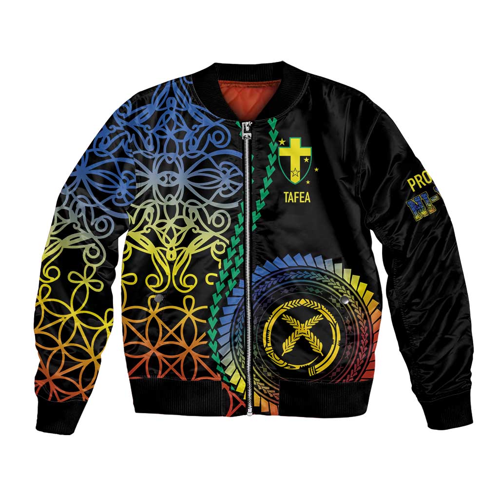 Proudly Ni-Van Sandroing Inspired Bomber Jacket Tafea Classic Style LT7 Unisex Colorful - Polynesian Pride