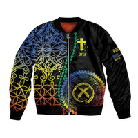 Proudly Ni-Van Sandroing Inspired Bomber Jacket Tafea Classic Style LT7 Unisex Colorful - Polynesian Pride