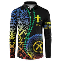Proudly Ni-Van Sandroing Inspired Button Sweatshirt Tafea Classic Style LT7 Colorful - Polynesian Pride
