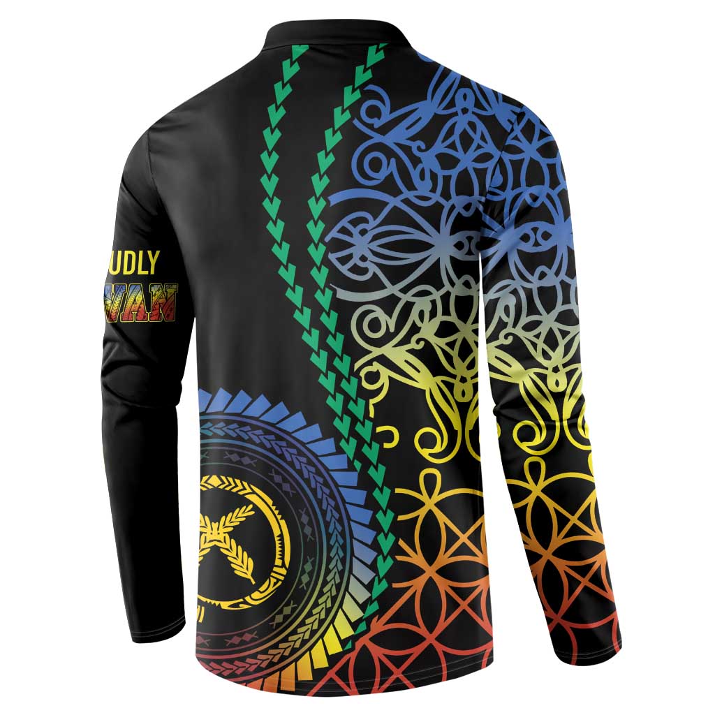 Proudly Ni-Van Sandroing Inspired Button Sweatshirt Tafea Classic Style LT7 - Polynesian Pride