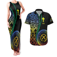 Proudly Ni-Van Sandroing Inspired Couples Matching Tank Maxi Dress and Hawaiian Shirt Tafea Classic Style LT7 Colorful - Polynesian Pride