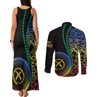 Proudly Ni-Van Sandroing Inspired Couples Matching Tank Maxi Dress and Long Sleeve Button Shirt Tafea Classic Style