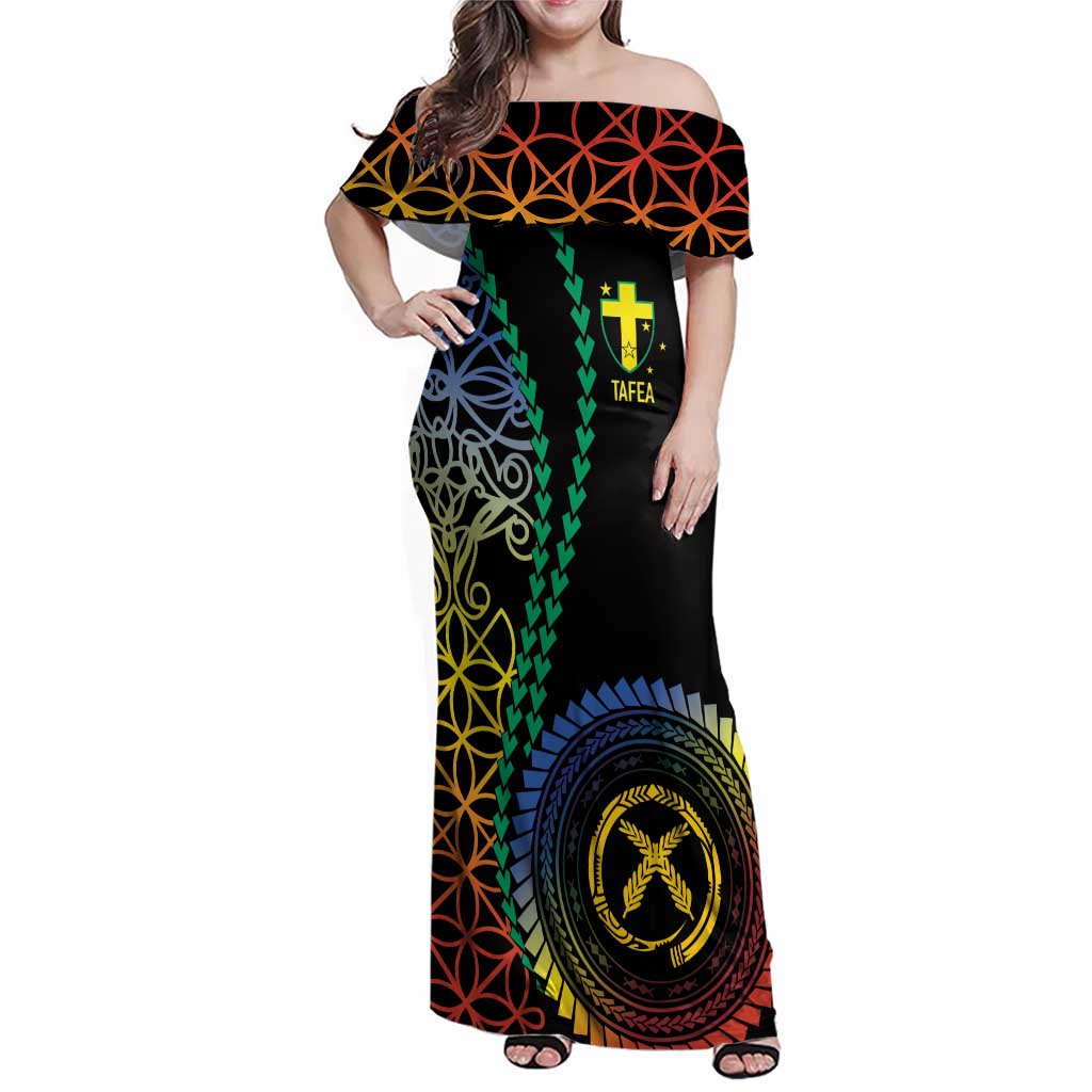 Proudly Ni-Van Sandroing Inspired Family Matching Off Shoulder Maxi Dress and Hawaiian Shirt Tafea Classic Style