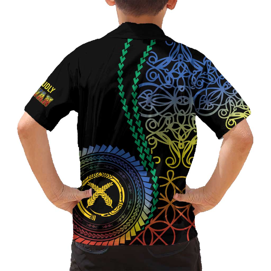 Proudly Ni-Van Sandroing Inspired Family Matching Off Shoulder Short Dress and Hawaiian Shirt Tafea Classic Style