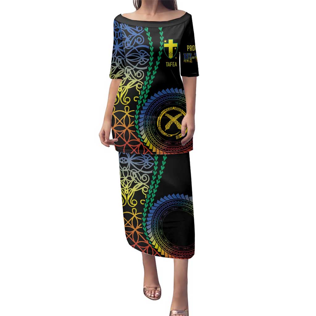 Proudly Ni-Van Sandroing Inspired Family Matching Puletasi and Hawaiian Shirt Tafea Classic Style LT7 Mom's Dress Colorful - Polynesian Pride