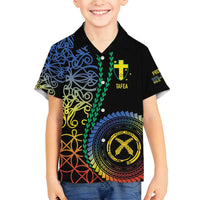 Proudly Ni-Van Sandroing Inspired Family Matching Summer Maxi Dress and Hawaiian Shirt Tafea Classic Style LT7 Son's Shirt Colorful - Polynesian Pride