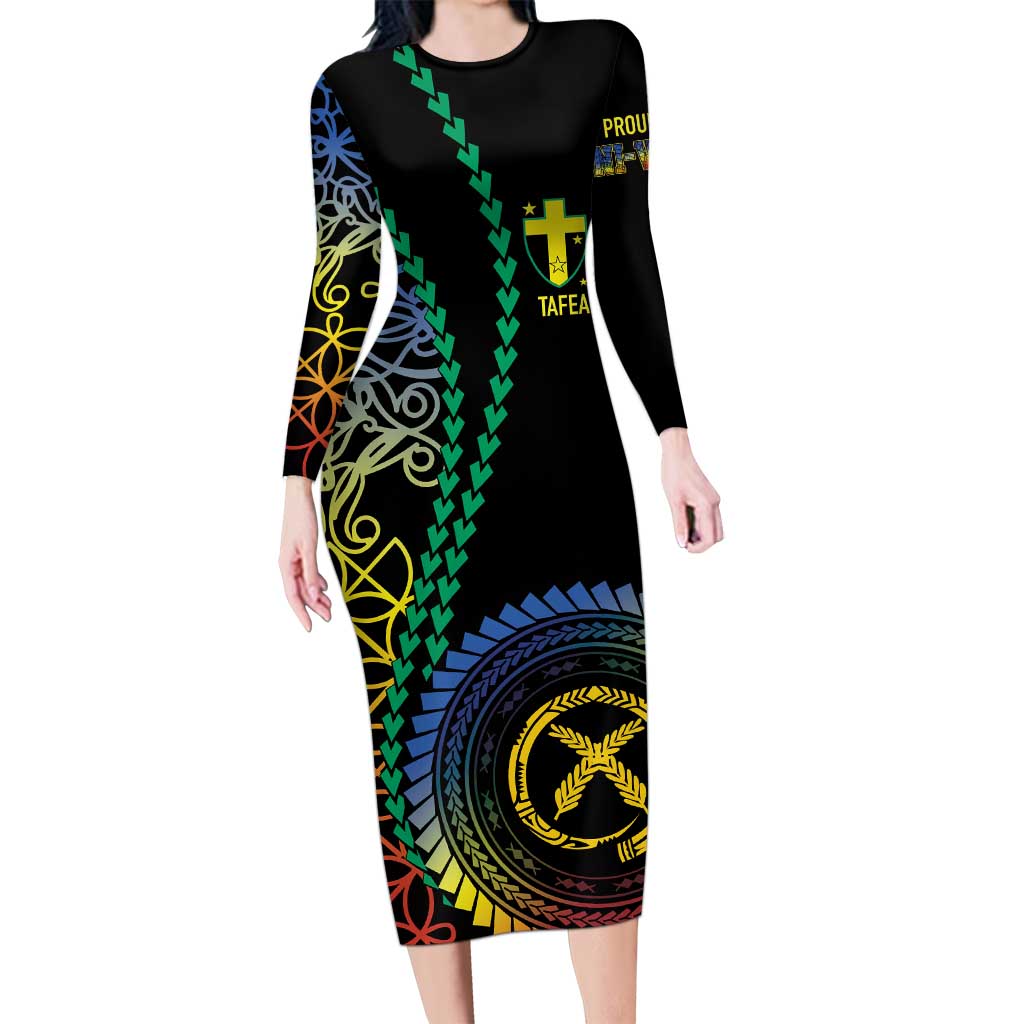 Proudly Ni-Van Sandroing Inspired Long Sleeve Bodycon Dress Tafea Classic Style