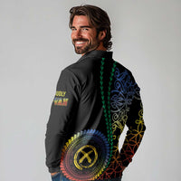Proudly Ni-Van Sandroing Inspired Long Sleeve Polo Shirt Tafea Classic Style LT7 - Polynesian Pride