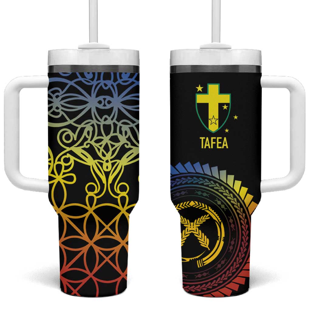 Proudly Ni-Van Sandroing Inspired Tumbler With Handle Tafea Classic Style LT7 One Size: 40 oz Colorful - Polynesian Pride