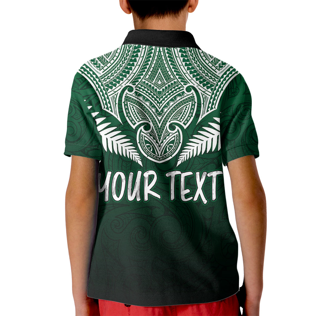 Personalised New Zealand Kid Polo Shirt Hei Matau Mix Silver Fern Basic LT7 - Polynesian Pride